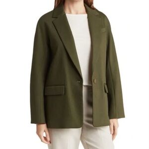 VINCE Green Stretch Cotton Blazer NWT Size 10